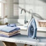 Ferro de passar seco e vapor Electrolux base antiaderente vapor vertical extra 1200W cabo 1,35m azul ESI10